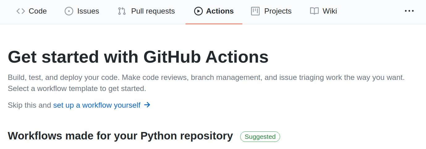 github actions