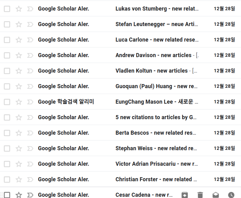 Google scholar email