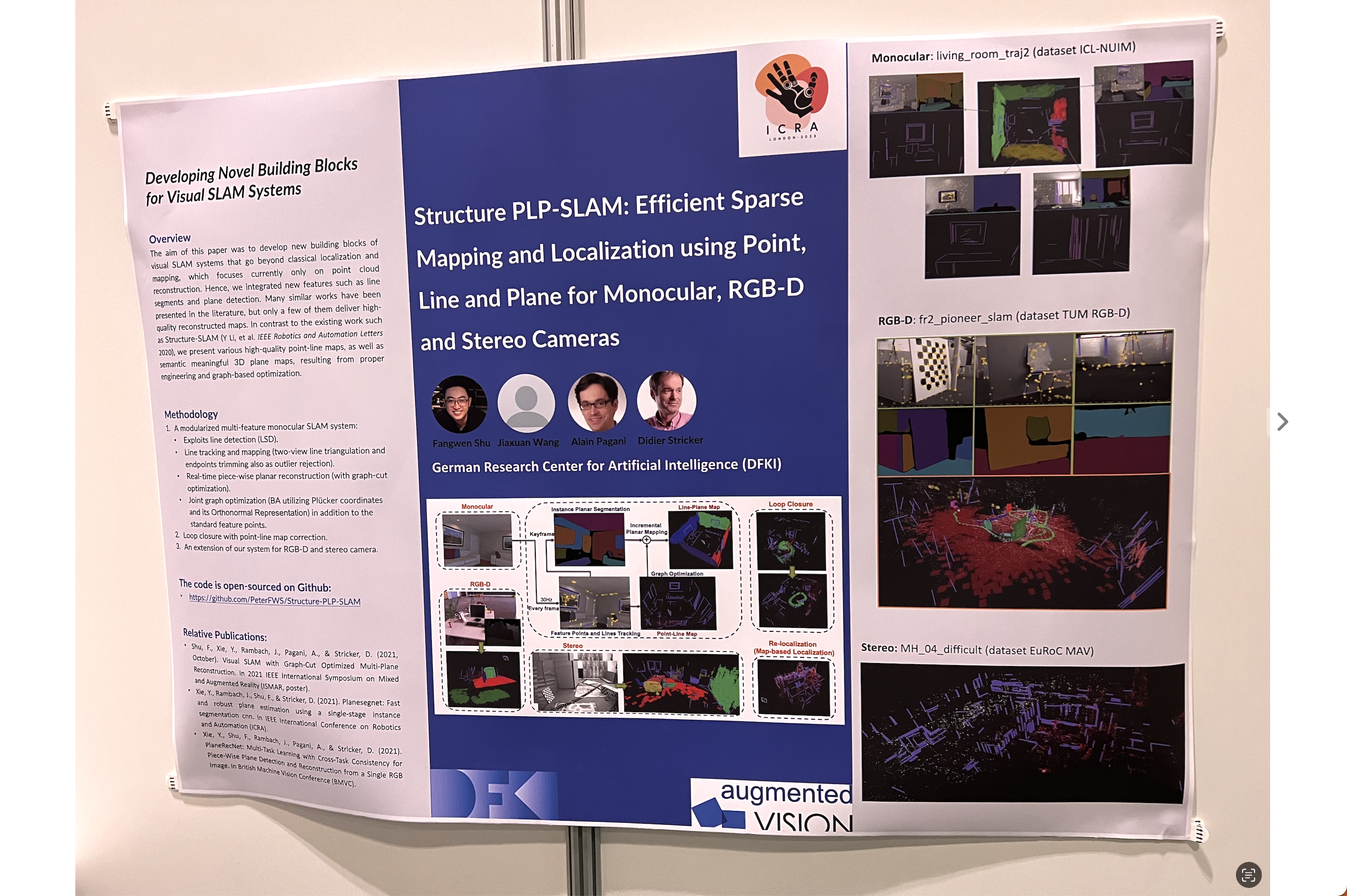 Structure PLP-SLAM: Efficient Sparse Mapping and Localization using Point, Line and Plane for Monocular, RGB-D and Stereo Cameras