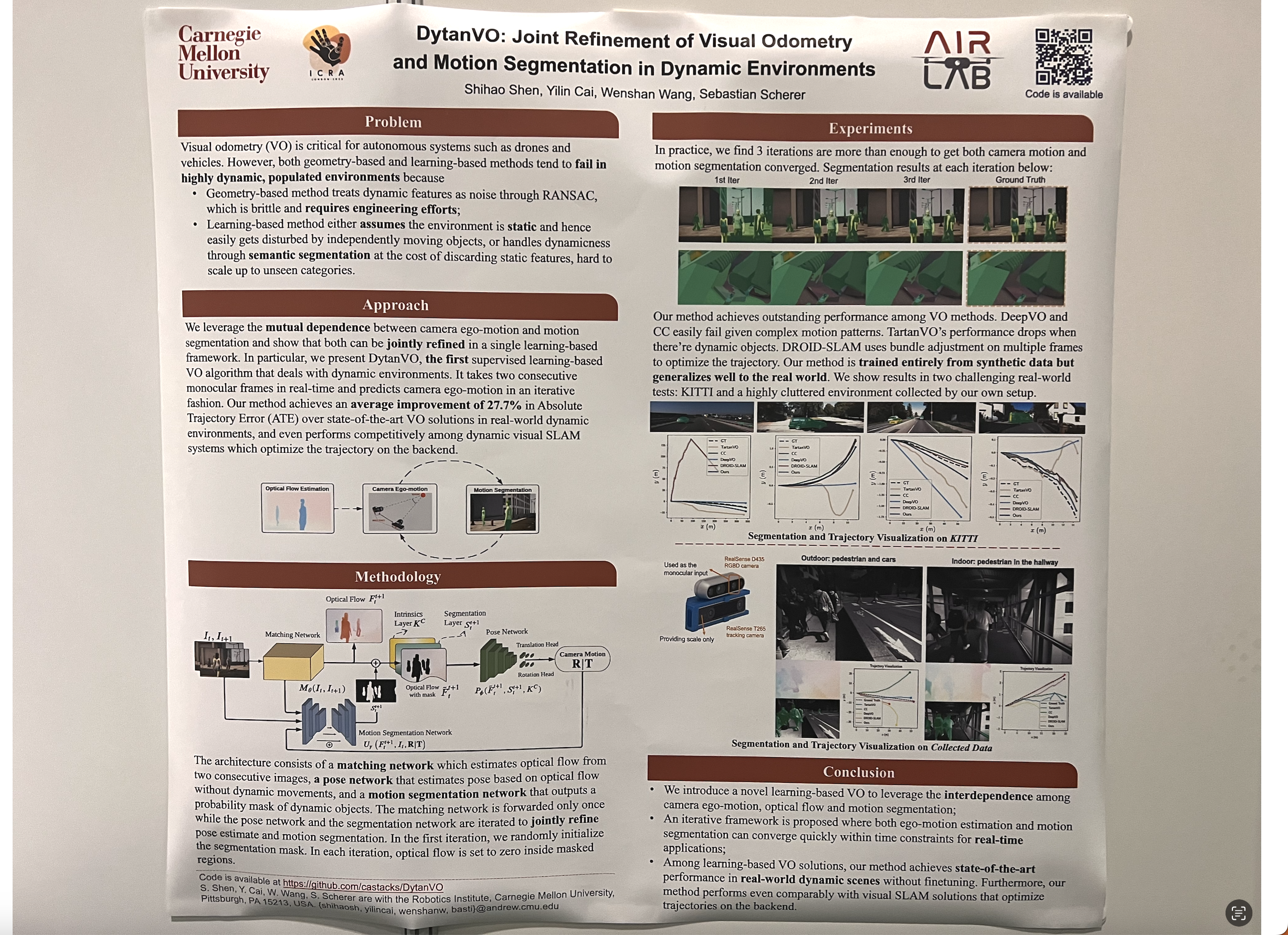 DytanVO: Joint Refinement of Visual Odometry and Motion Segmentation in Dynamic Environments