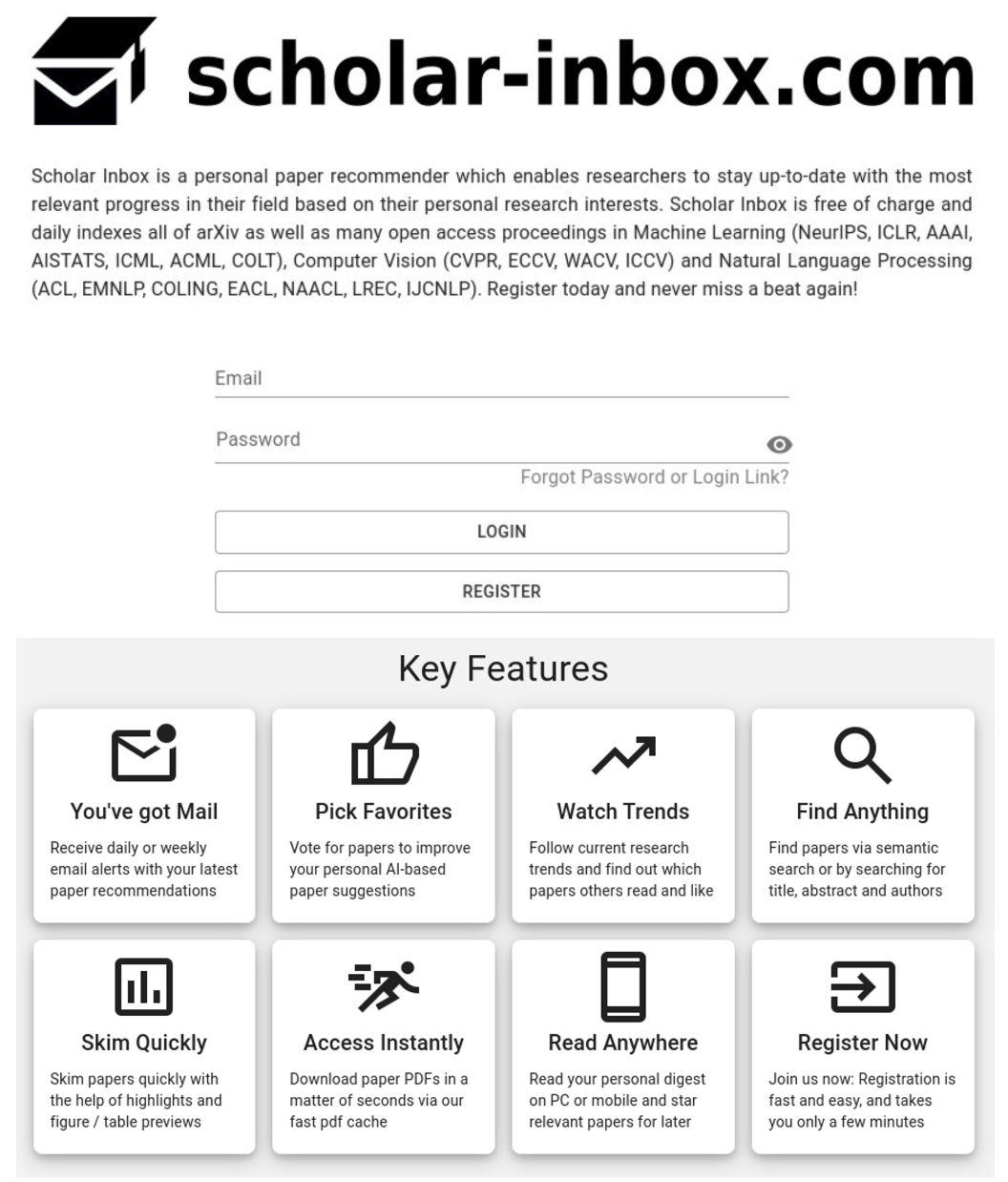 Why scholar inbox?